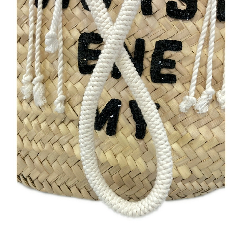 Celine David Kramer Raffia Calfskin Panier Bag Tan - Picture 6 of 6